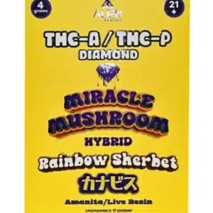 Rainbow Sherbet Alien Exotics Miracle Mushroom THC-A + THC-P Disposable 4G