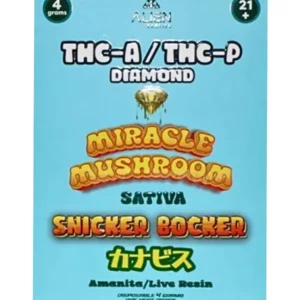 Snicker Bocker Alien Exotics Miracle Mushroom THC-A + THC-P Disposable 4G