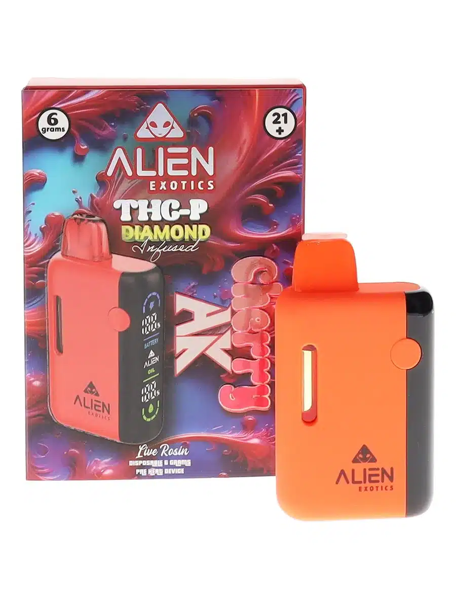 Cherry AK Alien Exotics THC-P Diamond Infused Live Rosin Vape 6G